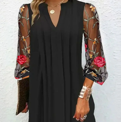 dilavora® - Elegant kjole med broderte ermer