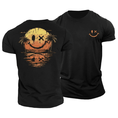 dilavora® - Sommerlig Smiley Hav T-skjorte