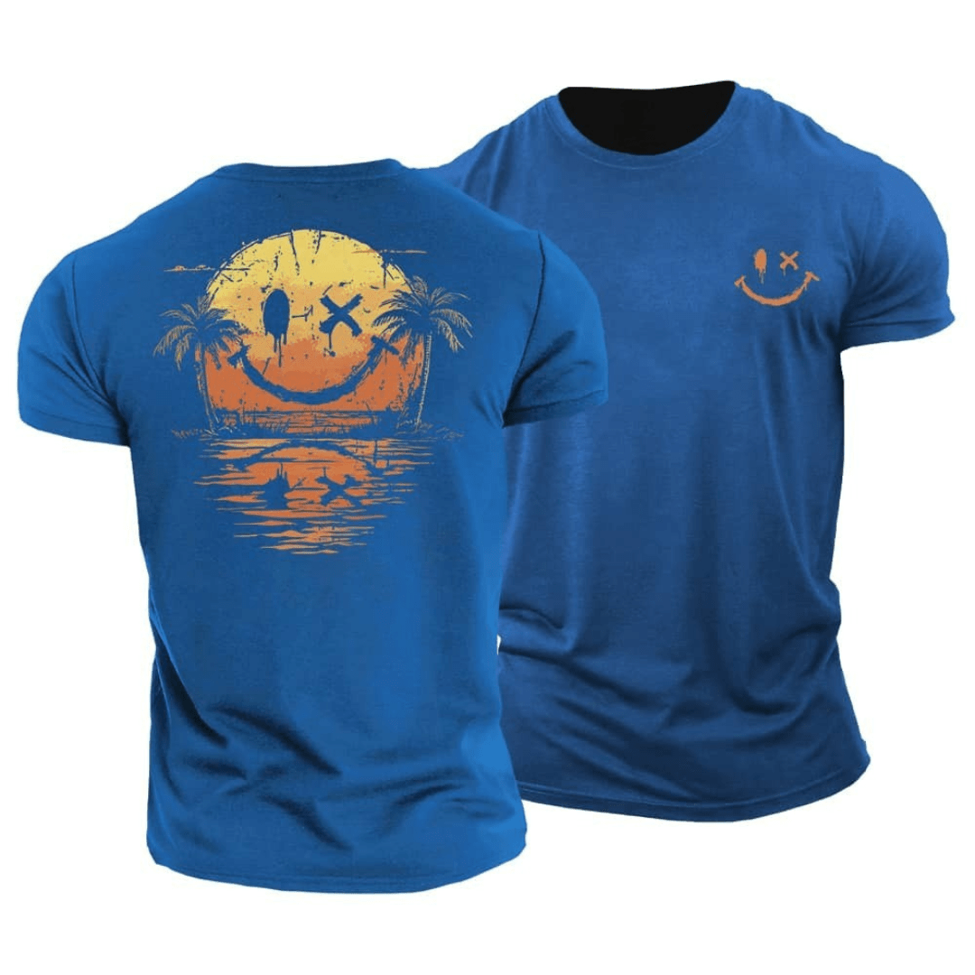 dilavora® - Sommerlig Smiley Hav T-skjorte