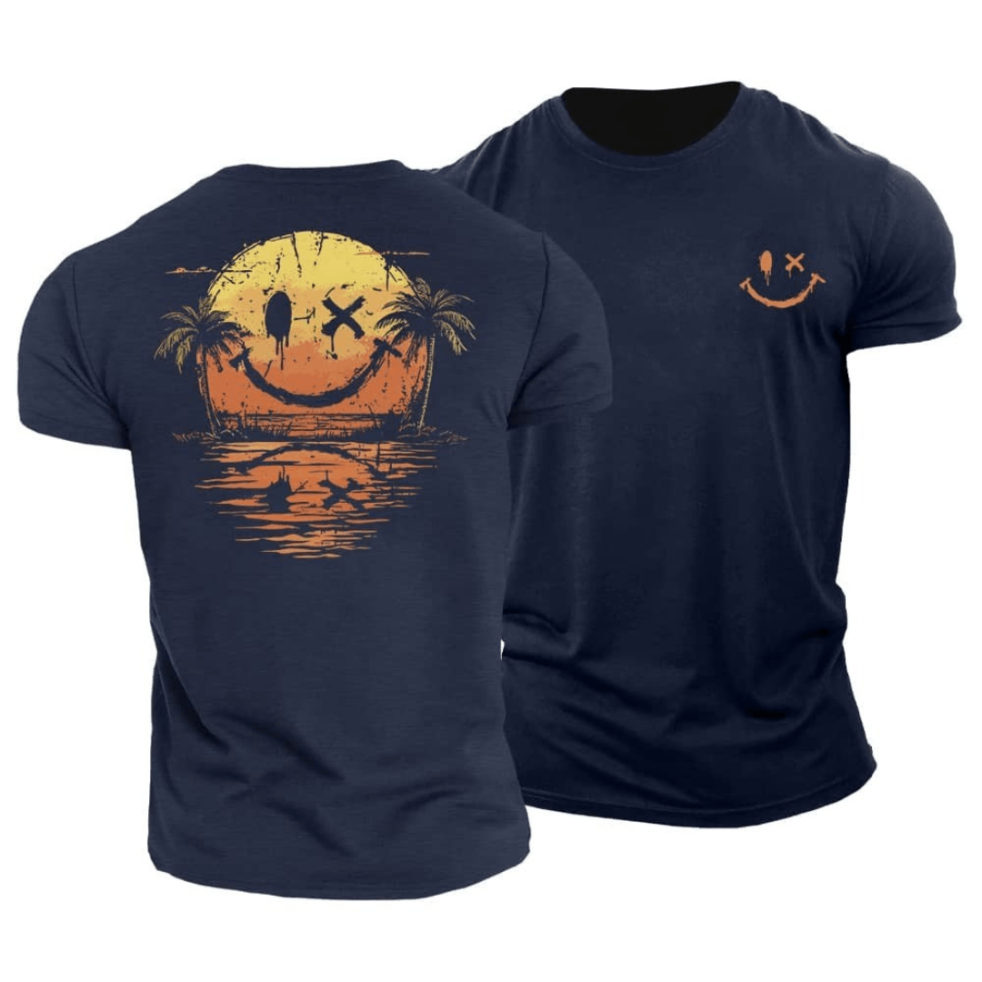 dilavora® - Sommerlig Smiley Hav T-skjorte
